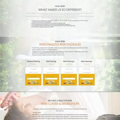 Maia Reiki Website Design