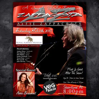 Alfie Zappacosta Event Poster Design