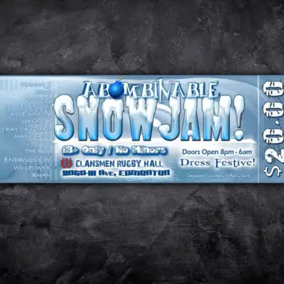 Event Ticket Design - Abominable Snow Jam