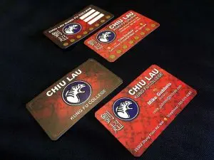 Chiu Lau Kung Fu College Business Card Design