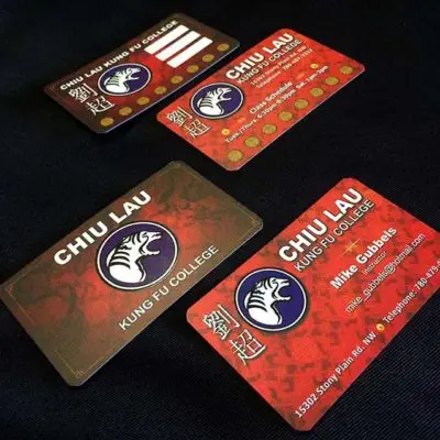 Chiu Lau Kung Fu College Business Card Design