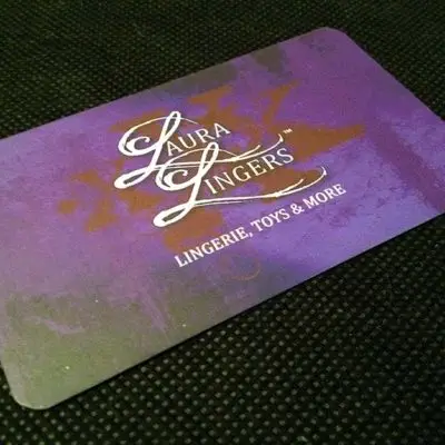 Laura Lingers Lingerie Business Card Design