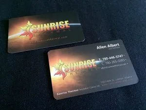 Sunrise Thermal Business Card Design