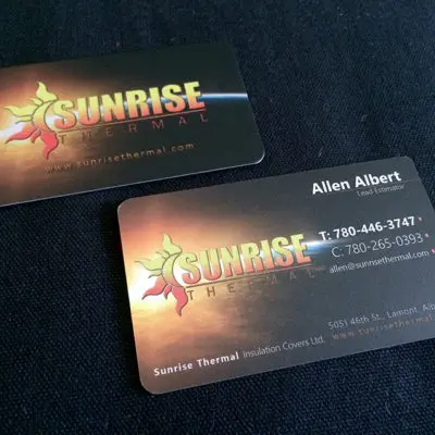 Sunrise Thermal Business Card Design