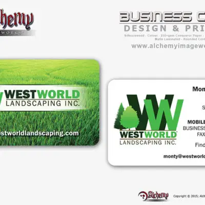 Westworld Landscaping Business Card Design