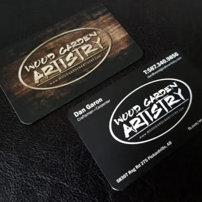 Wood Garden Artistry Business Card Design