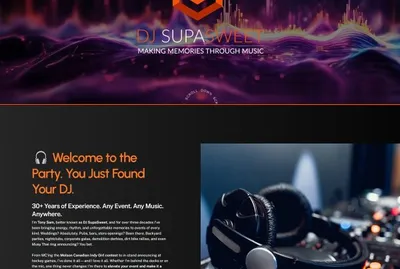 DJ SupaSweet - Web Design by Alchemy Imageworks