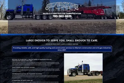 Silverstone Contracting - Trucking and Hauling Website by Alchemy Imageworks