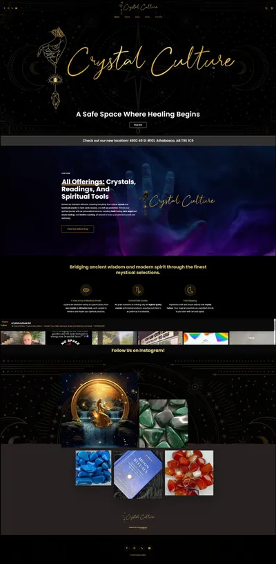 Crystal Culture Web Design by Alchemy Imageworks