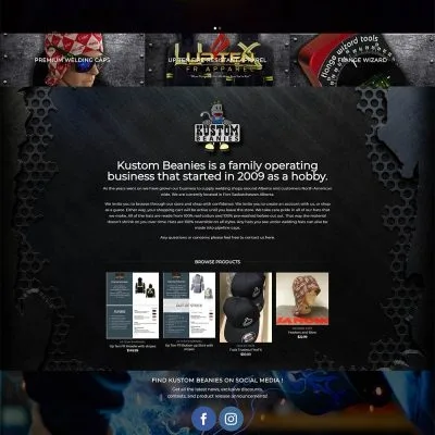 Kustom Beanies Website Design
